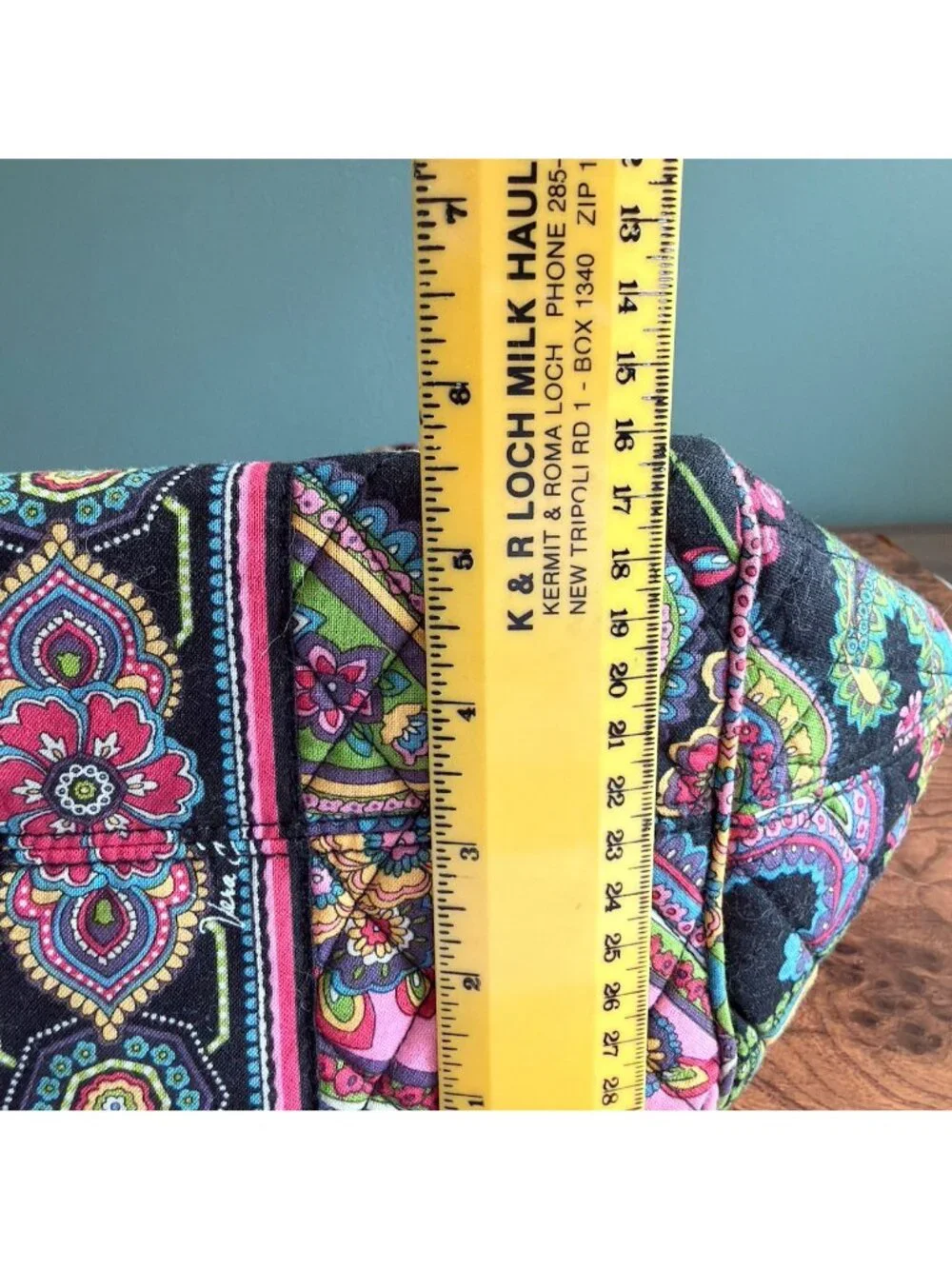 Retired Vera Bradley Hobo Bag Symphony In Hue Quilted Paisley Floral Vibrant Tot